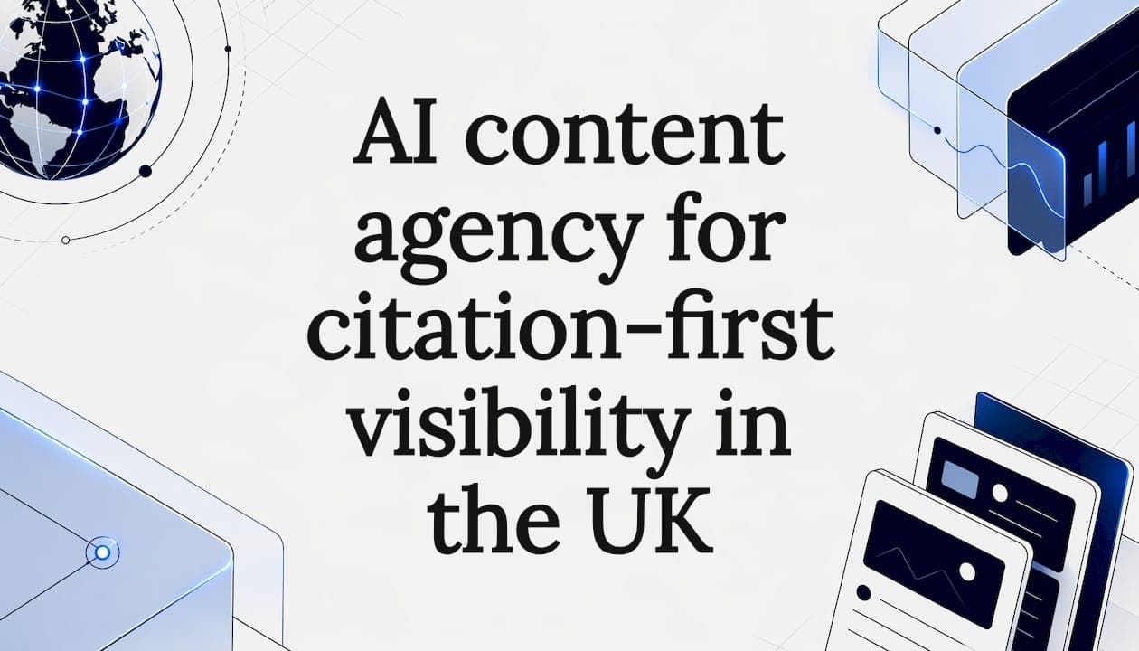 AI content agency for citation-first visibility in the UK
