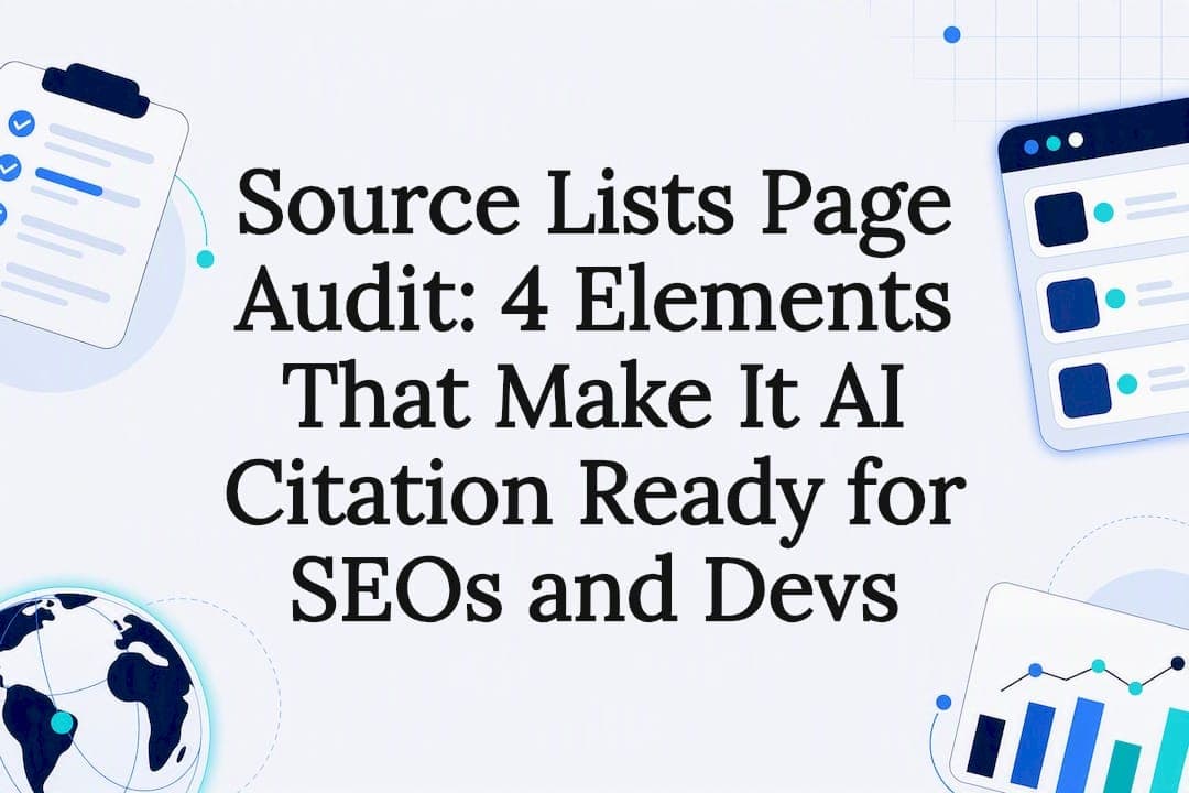 Source Lists Page Audit: 4 Elements That Make It AI Citation Ready for SEOs and Devs