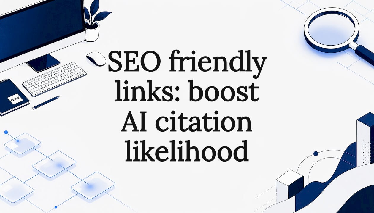 Decorative title card illustration for SEO friendly links