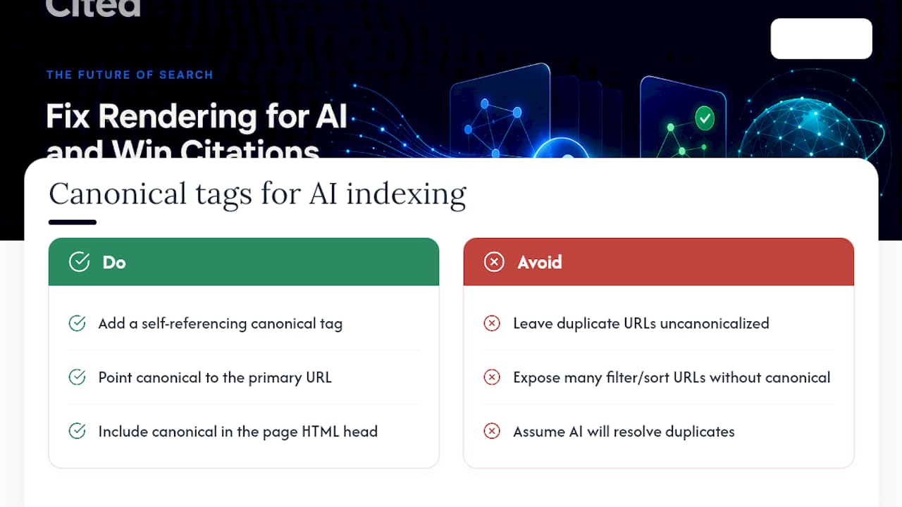Do canonical tags matter for AI indexing the way they do for Google? — overview diagram
