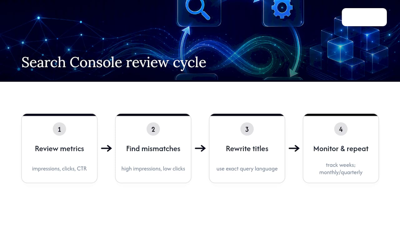 Search Console content improvement cycle